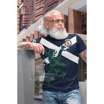 Monteith Tartan Lion Rampant Cotton T-shirt Proudly Display Your Heritage with Alba Gu Brath and Clan Name Men's Shirt - Tartan Vibes Clothing