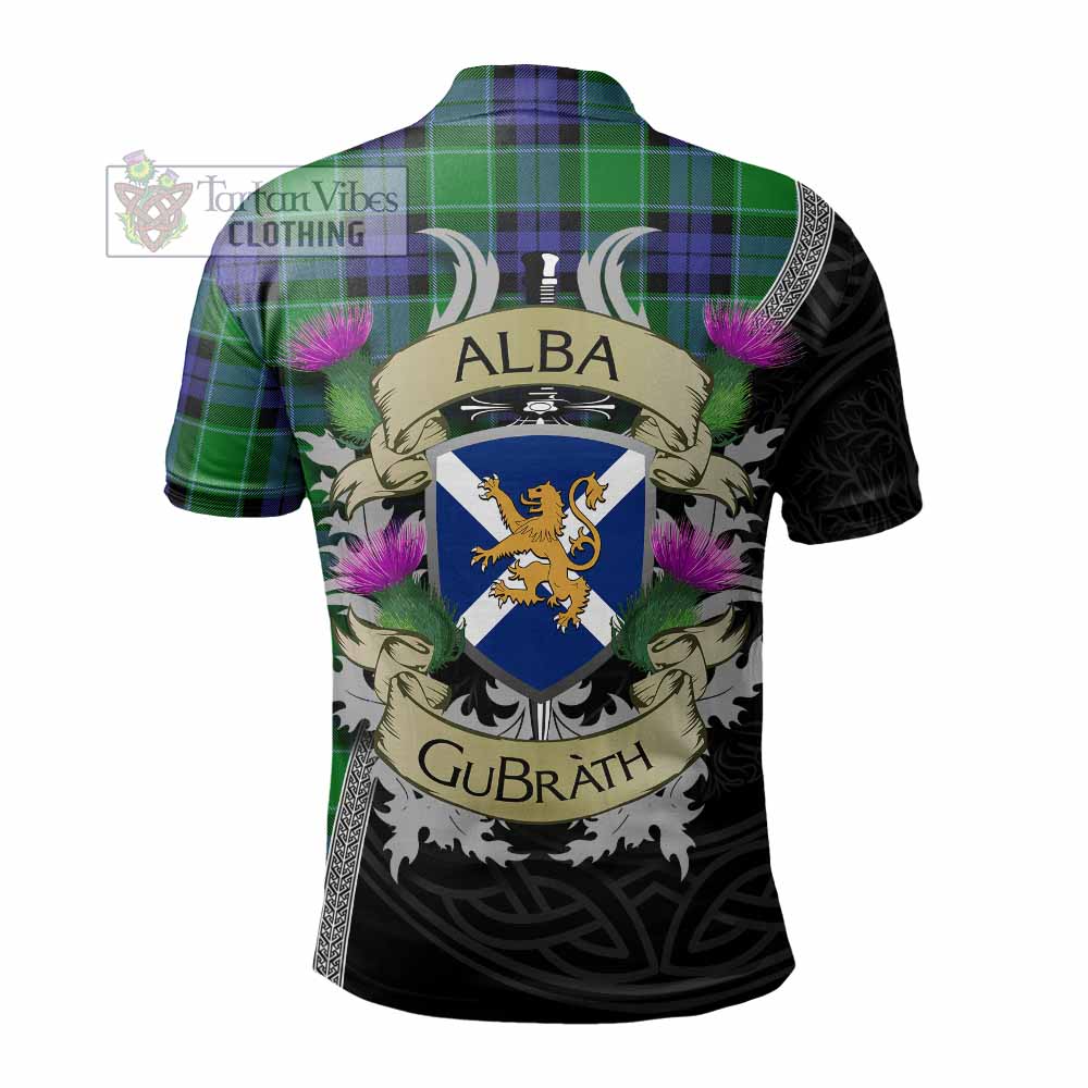 Monteith Tartan Family Crest Polo Shirt Lion Rampant Royal Thistle Shield Celtic Inspired - Tartan Vibes Clothing