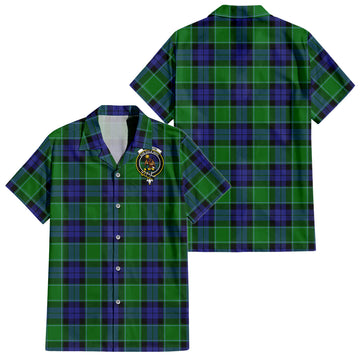 Monteith Tartan Hawaiian Shirt with Family Crest