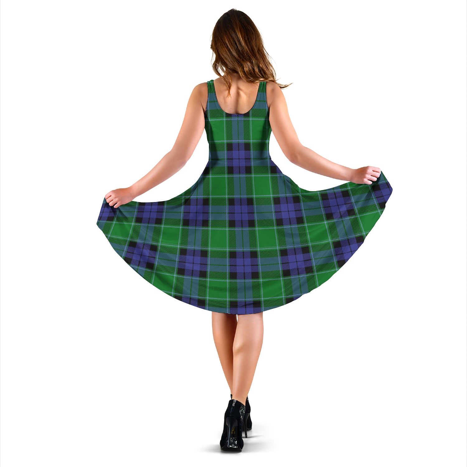 Monteith Tartan Sleeveless Midi Womens Dress - Tartan Vibes Clothing