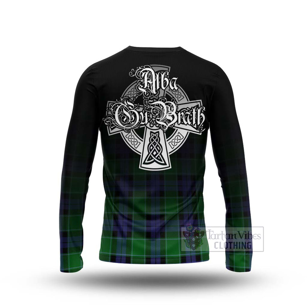 Monteith Tartan Long Sleeve T-Shirt Featuring Alba Gu Brath Family Crest Celtic Inspired - Tartan Vibes Clothing