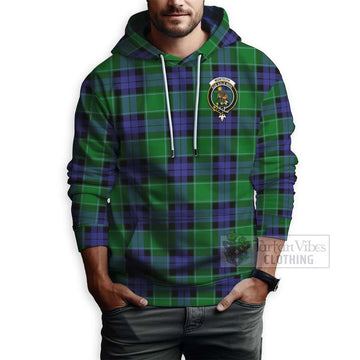 Monteith Tartan Hoodie with Family Crest Celtic Skull Style - Tartan Vibes Clothing