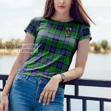 Monteith Tartan Cotton T-Shirt with Family Crest - Tartan Vibes Clothing