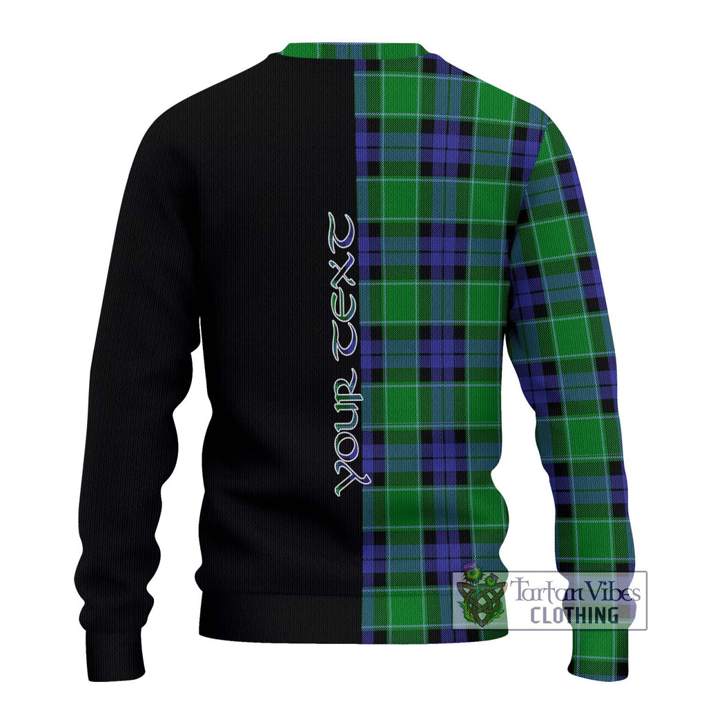 Monteith Tartan Ugly Sweater with Family Crest and Half Of Me Style - Tartan Vibes Clothing