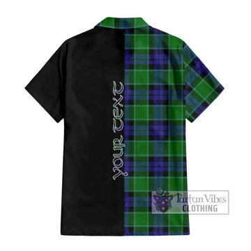 Monteith Tartan Hawaiian Shirt with Family Crest and Half Of Me Style - Tartan Vibes Clothing