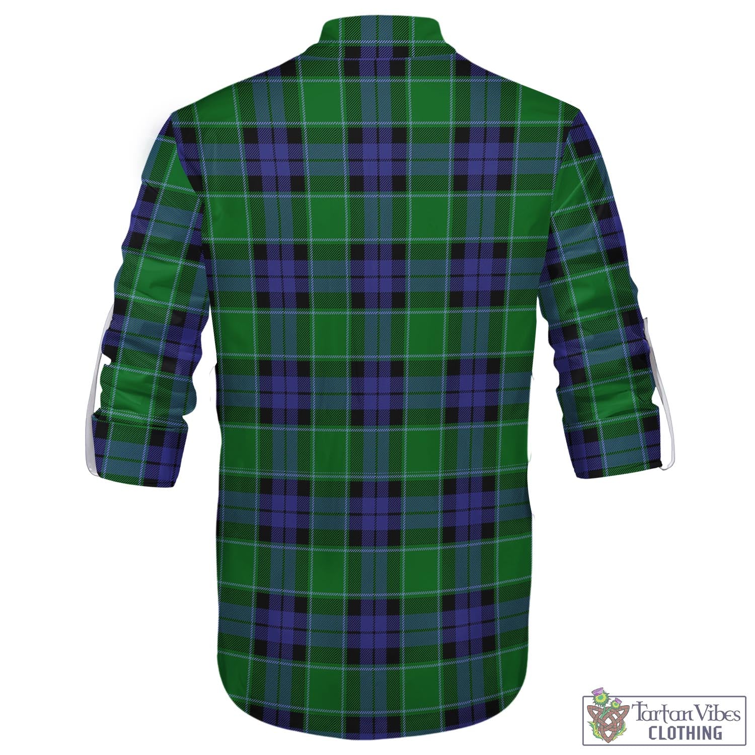 Tartan Vibes Clothing Monteith Tartan Men's Scottish Traditional Jacobite Ghillie Kilt Shirt