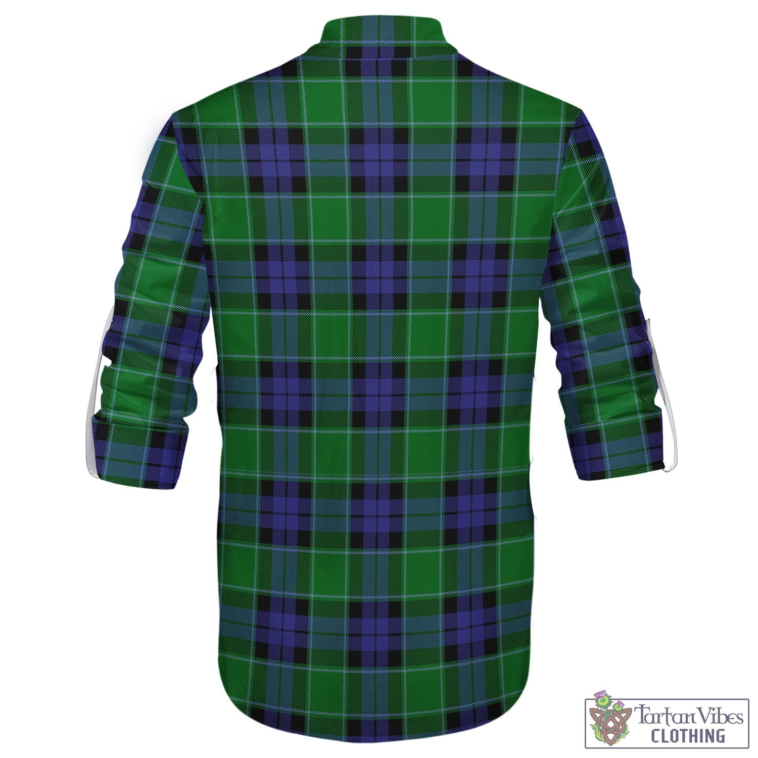 Monteith Tartan Men's Scottish Traditional Jacobite Ghillie Kilt Shirt - Tartan Vibes Clothing