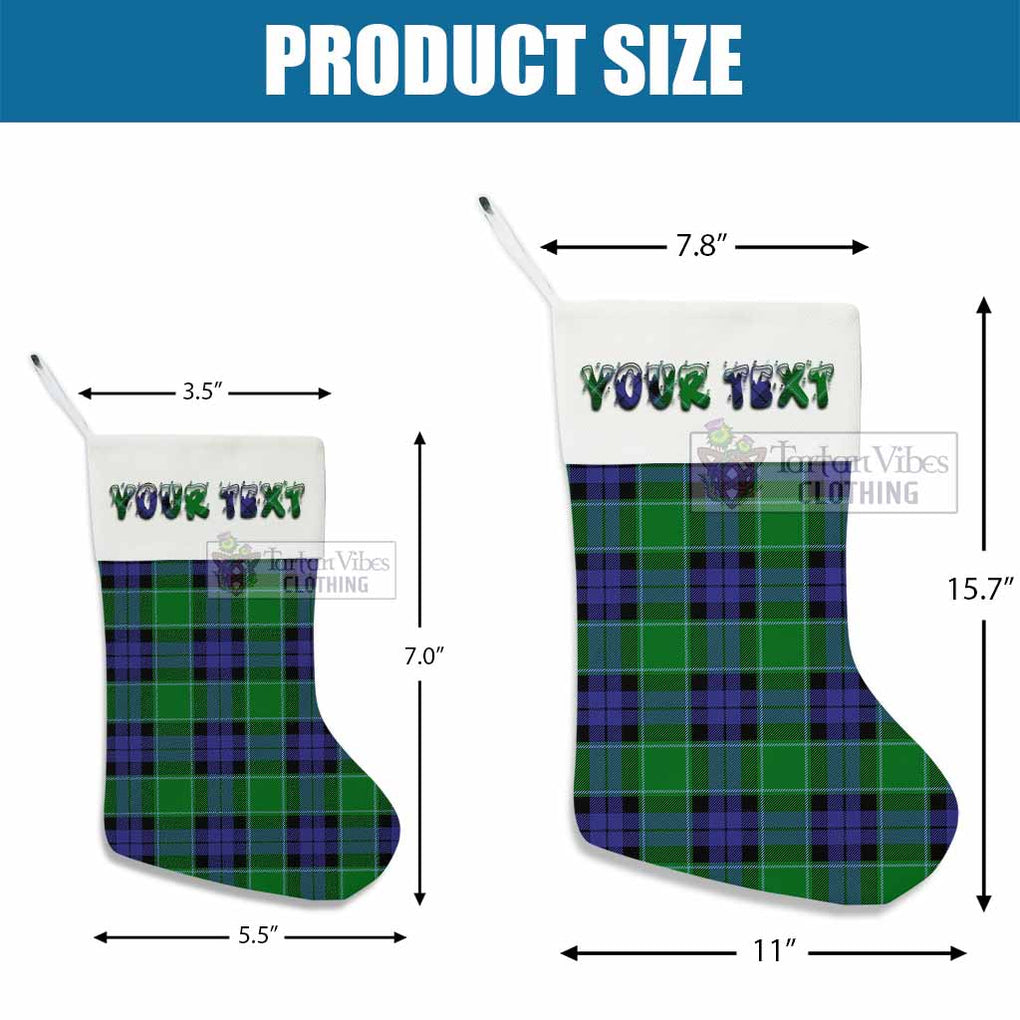 Monteith Tartan Christmas Stocking with Personalized Text - Tartan Vibes Clothing