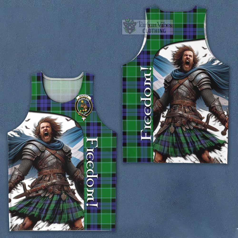 Monteith Crest Tartan Men's Tank Top Inspired by the Freedom of Scottish Warrior - Tartan Vibes Clothing