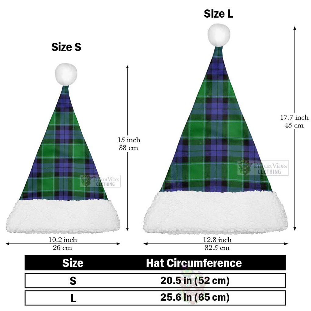 Monteith Tartan Christmas Santa Hats Christmas Hat L 25.6in (65cm) - Tartan Vibes Clothing