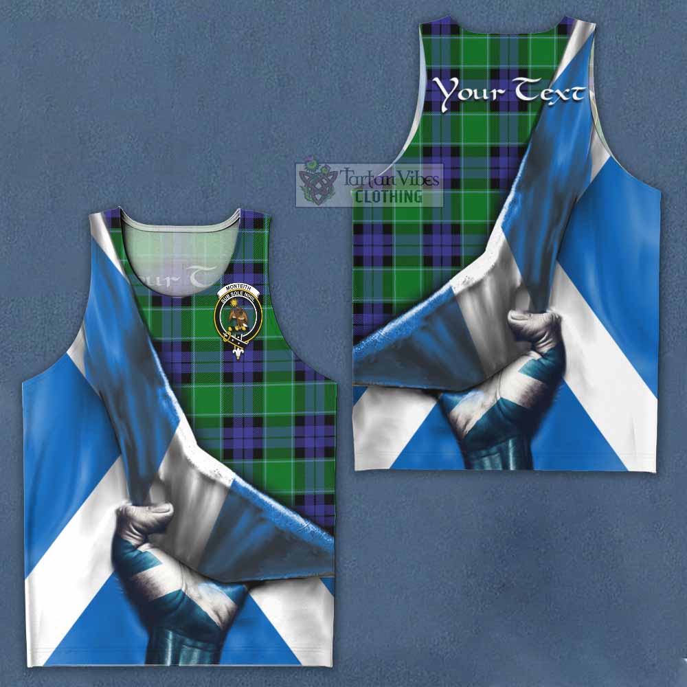 Monteith Tartan Men's Tank Top with Family Crest Scotland Patriotic Style - Tartan Vibes Clothing