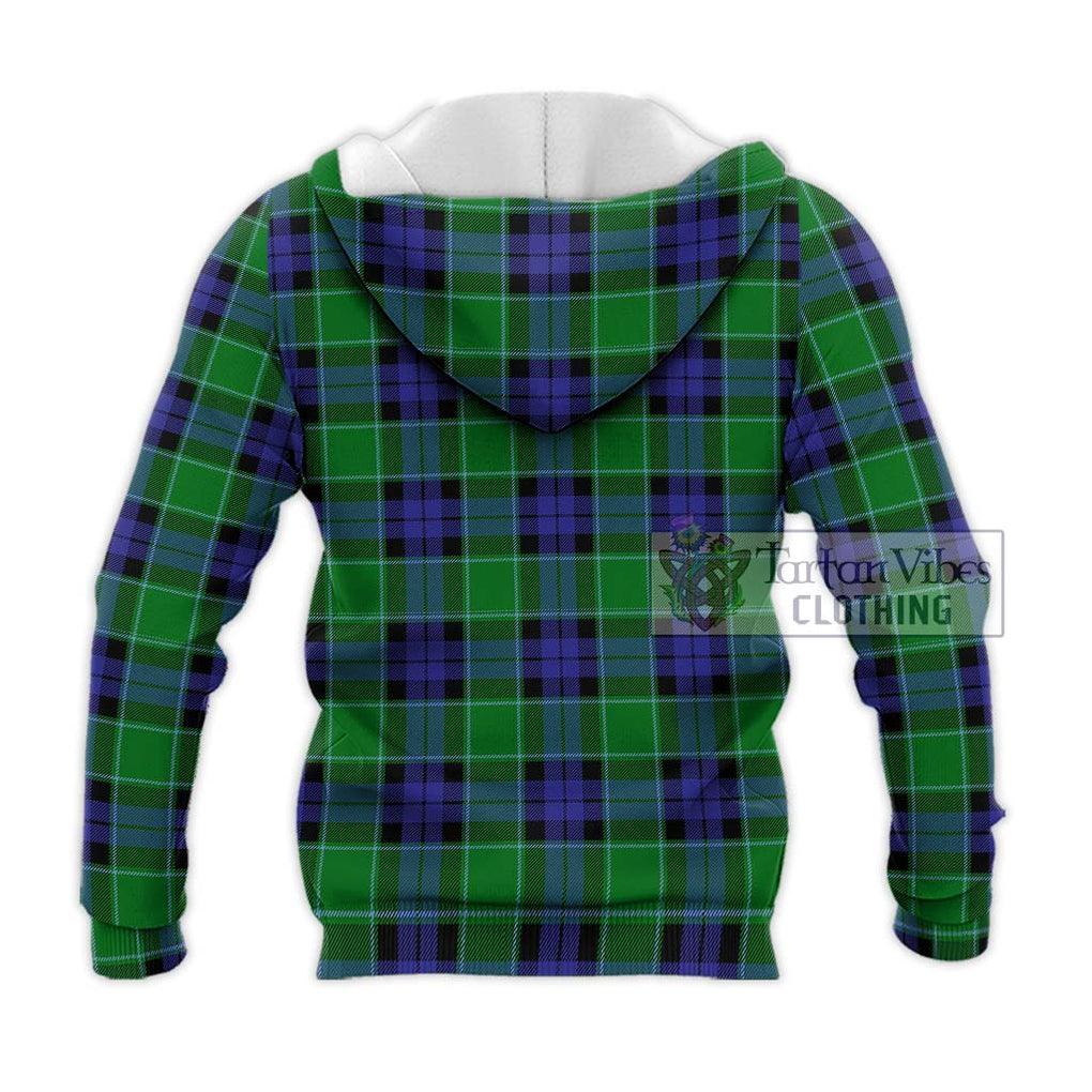 Monteith Tartan Knitted Hoodie with Family Crest DNA In Me Style - Tartan Vibes Clothing