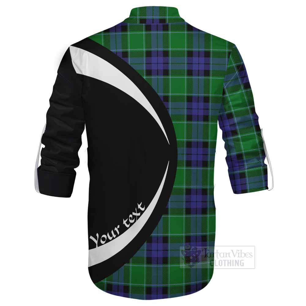 Monteith Tartan Ghillie Kilt Shirt with Family Crest Circle Style - Tartan Vibes Clothing