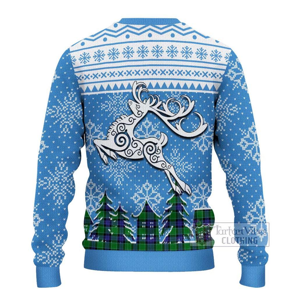 Monteith Clan Christmas Ugly Sweater Celtic Reindeer Style - Tartan Vibes Clothing