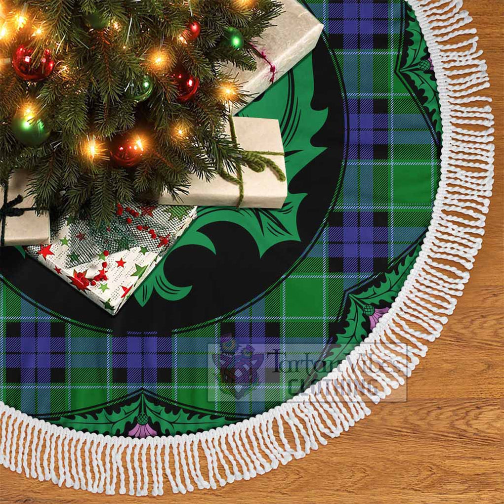 Monteith Tartan Christmas Tree Skirt Scottish Thistle Style - Tartan Vibes Clothing