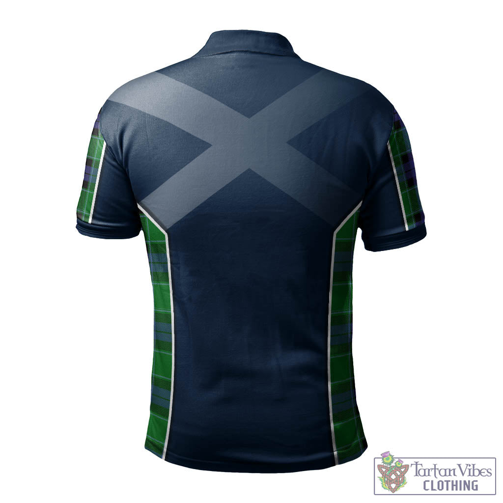 Tartan Vibes Clothing Monteith Tartan Men's Polo Shirt with Family Crest and Lion Rampant Vibes Sport Style