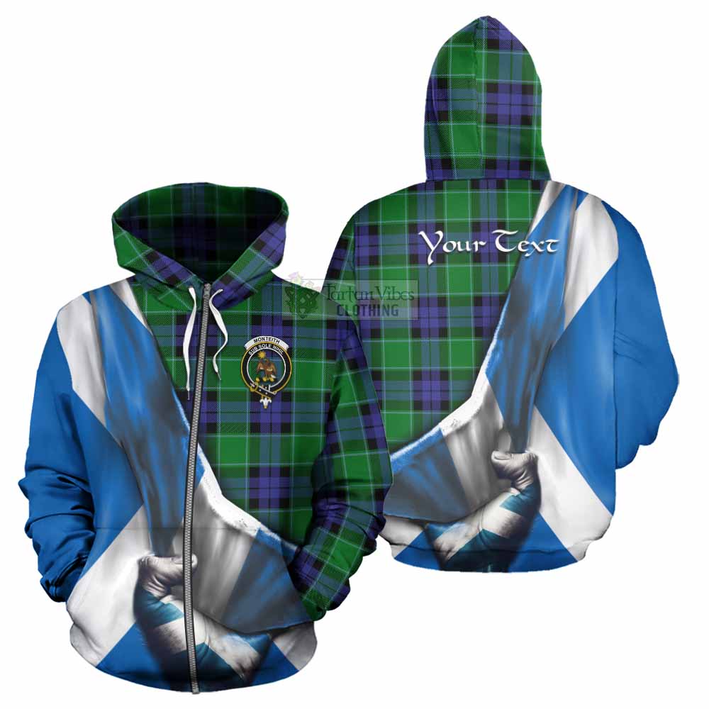 Monteith Tartan Hoodie with Family Crest Scotland Patriotic Style Zip Hoodie - Tartan Vibes Clothing