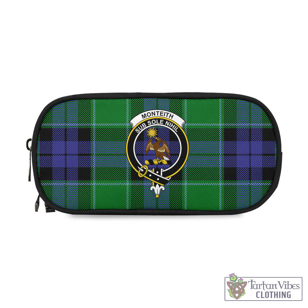 Monteith Tartan Pen and Pencil Case with Family Crest - Tartan Vibes Clothing