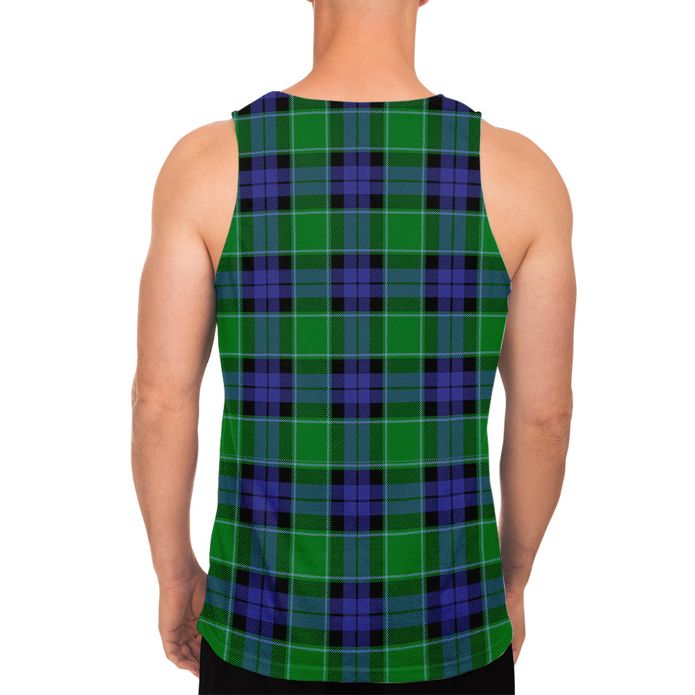 Monteith Tartan Mens Tank Top with Family Crest - Tartan Vibes Clothing
