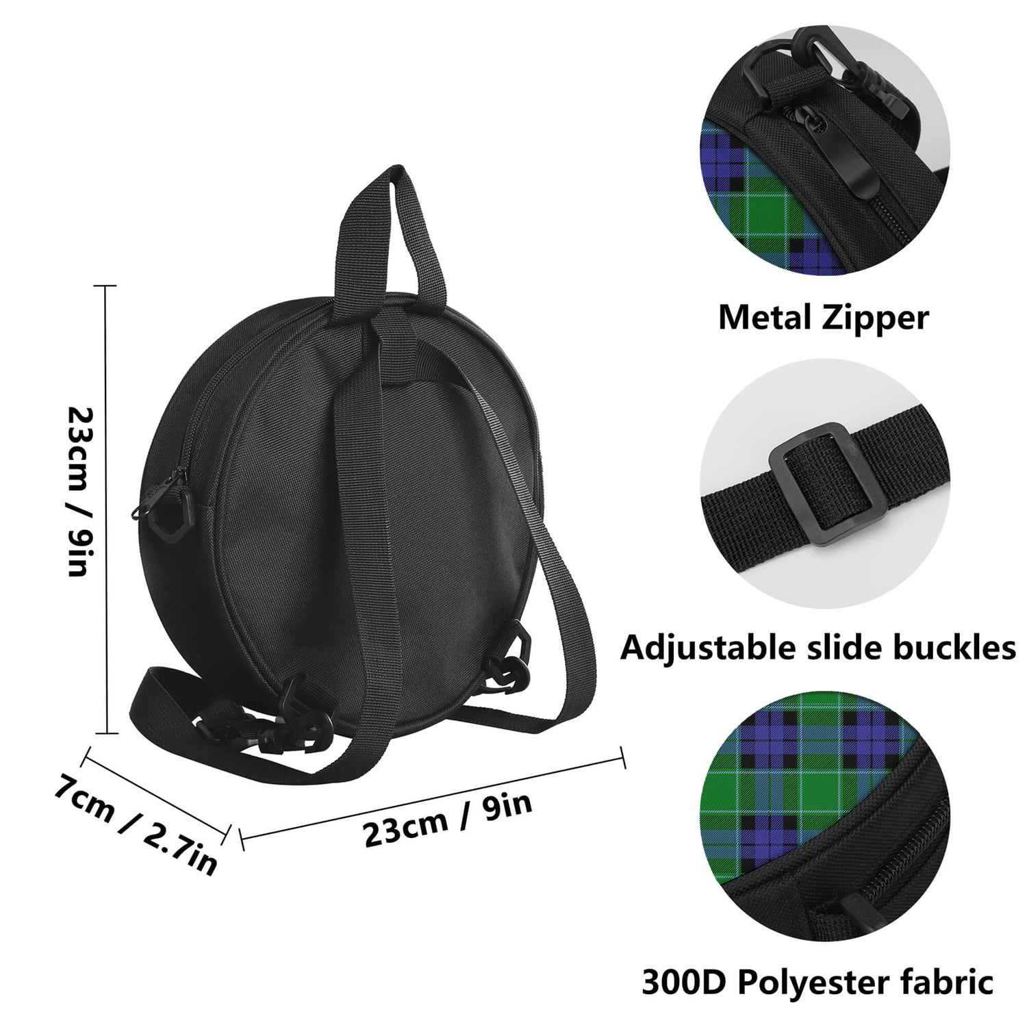 Monteith Tartan Round Satchel Bags - Tartan Vibes Clothing