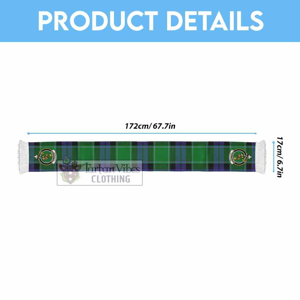 Monteith Tartan Ruffneck Scarf with Family Crest - Tartan Vibes Clothing