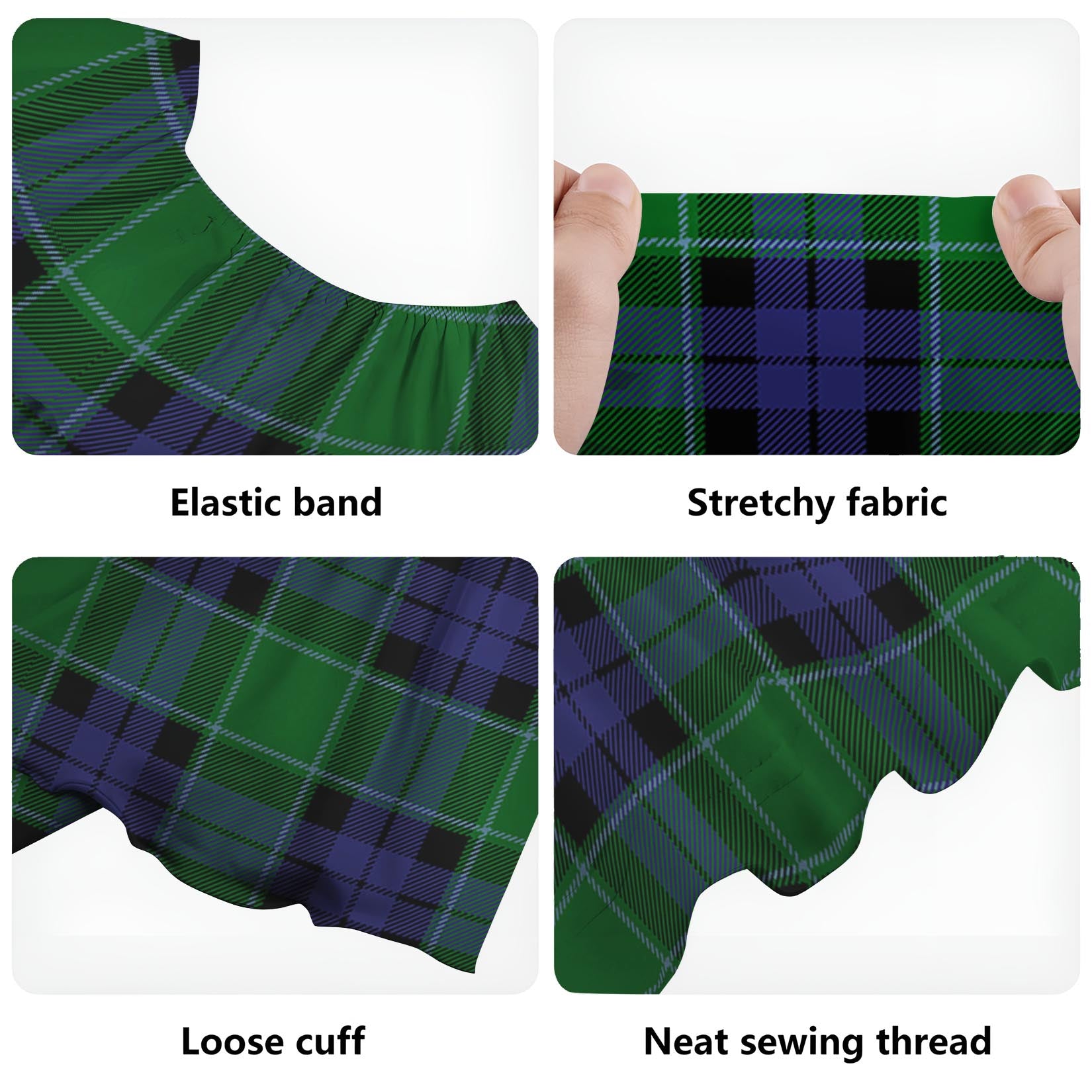Monteith Tartan Off Shoulder Long Dress - Tartan Vibes Clothing