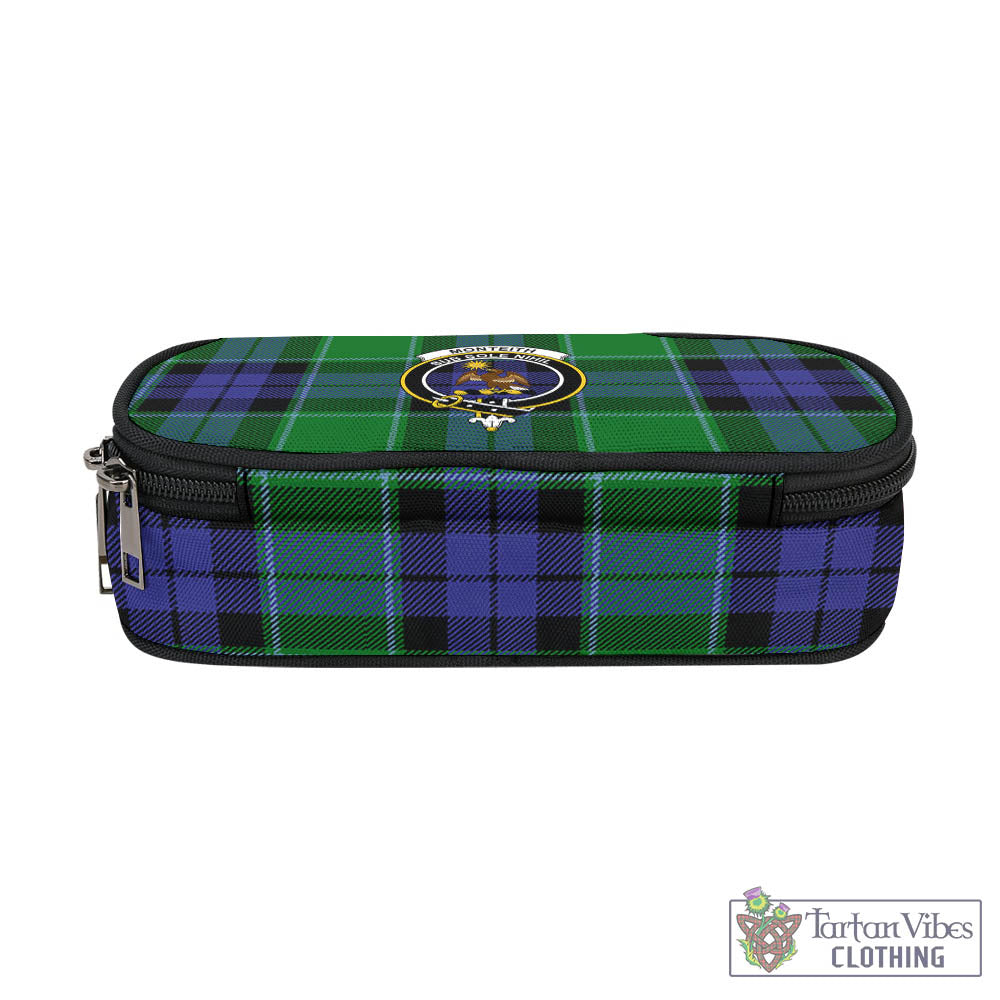 Monteith Tartan Pen and Pencil Case with Family Crest - Tartan Vibes Clothing
