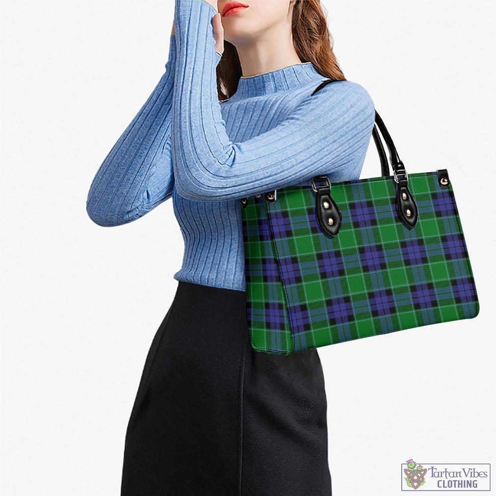 Monteith Tartan Luxury Leather Handbags - Tartan Vibes Clothing