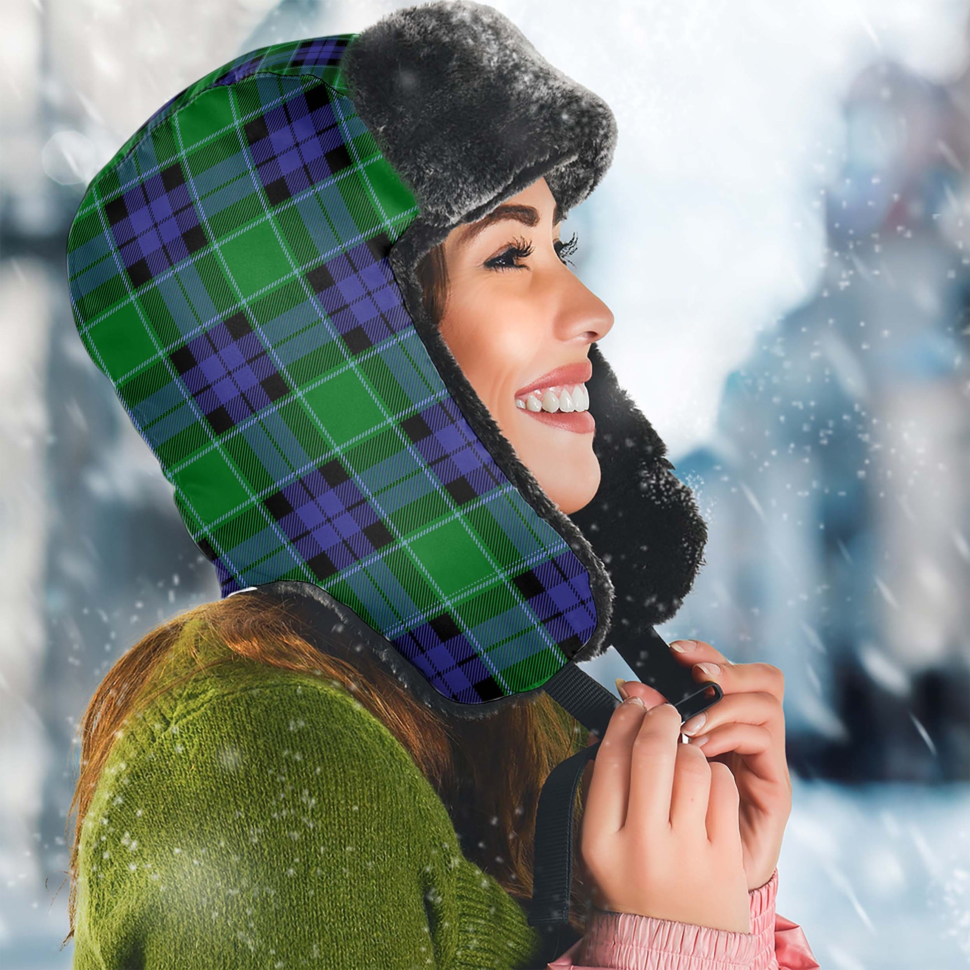 Monteith Tartan Winter Trapper Hat - Tartan Vibes Clothing