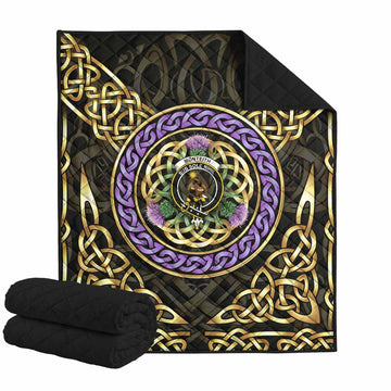 Monteith Clan Crest Premium Quilt Celtic Scottish Thistle