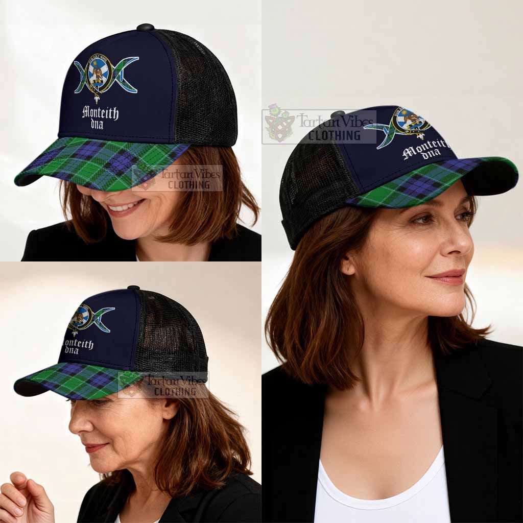 Monteith Clan DNA Tartan Mesh Trucker Cap - Tartan Vibes Clothing