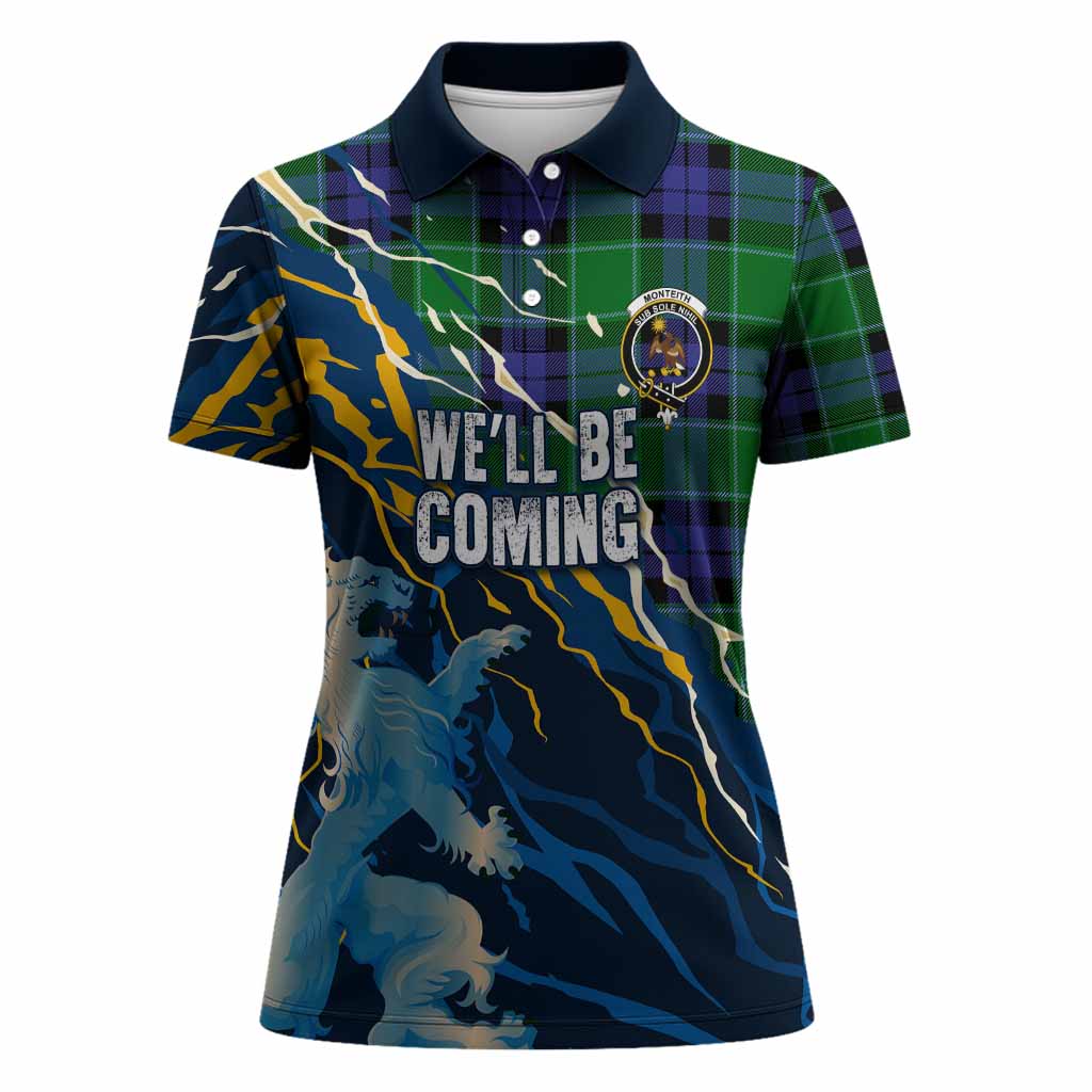 Monteith Scotland Tartan Women Polo Shirt WC2026 Football - We'll Be Coming