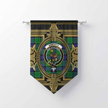 Monteith Scottish Tartan Crest Gonfalon Royal Stylized Chevron - Tartan Vibes Clothing