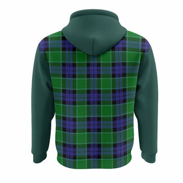 Monteith Tartan Accent Hoodie with Family Crest