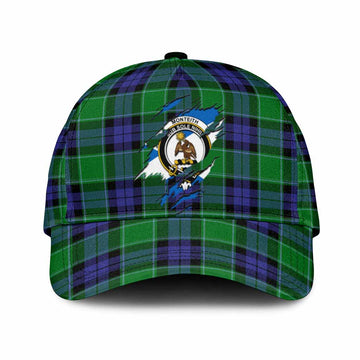 Monteith Tartan Classic Cap with Family Crest In Me Style