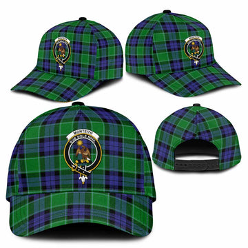 Monteith Tartan Classic Cap with Family Crest