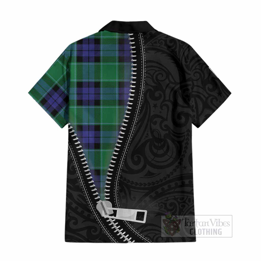Monteith Tartan Cotton Hawaiian Shirt New Zealand Pattern Unique Zipper Stylized