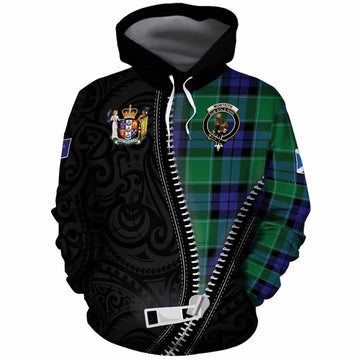 Monteith Tartan Cotton Hoodie New Zealand Pattern Unique Zipper Stylized