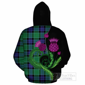 Monteith Tartan Cotton Hoodie Traditional Scottish Thistle