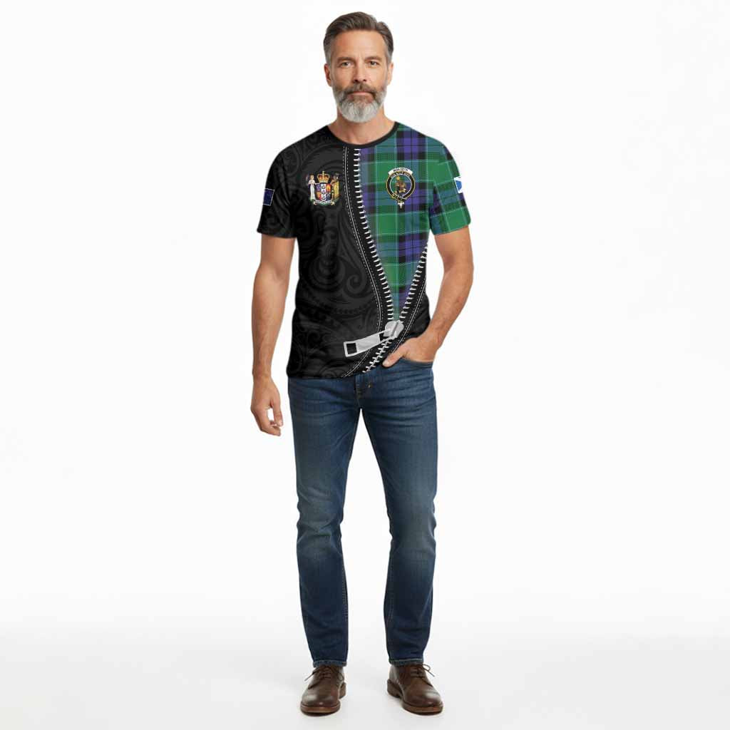 Monteith Tartan Cotton T-shirt New Zealand Pattern Unique Zipper Stylized