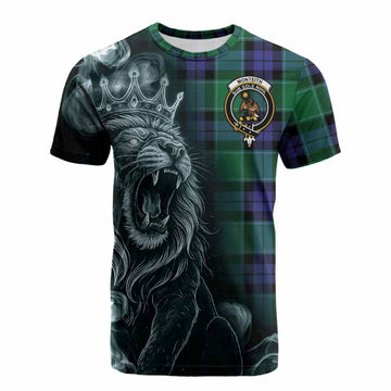 Monteith Tartan Cotton T-shirt Roaring Lion Heritage