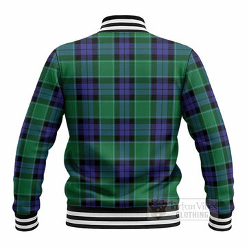 Monteith Tartan Crest Baseball Jacket Ferocious Lion Style