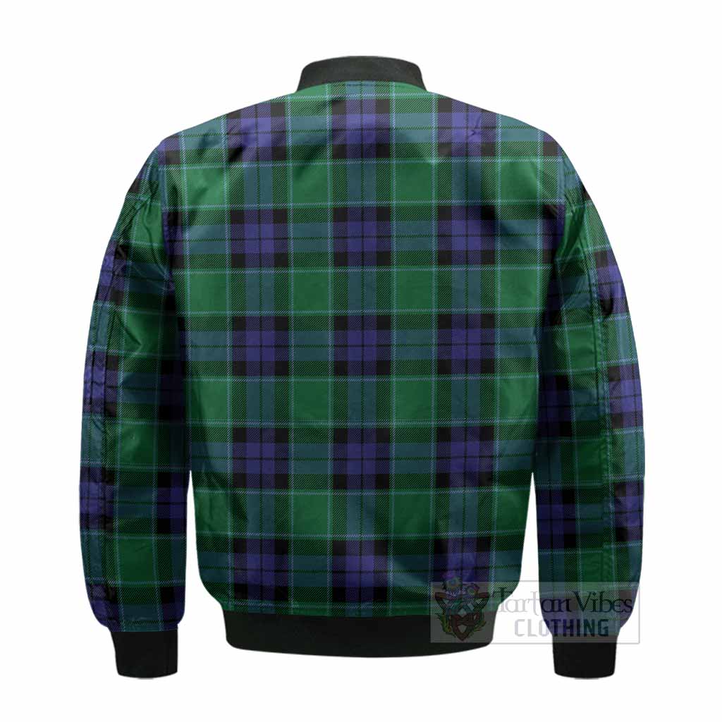 Monteith Tartan Crest Bomber Jacket Ferocious Lion Style - Tartan Vibes Clothing