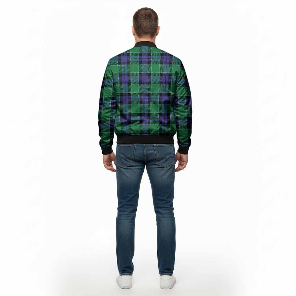 Monteith Tartan Crest Bomber Jacket Ferocious Lion Style - Tartan Vibes Clothing