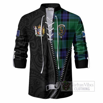 Monteith Tartan Ghillie Shirt New Zealand Pattern Unique Zipper Stylized