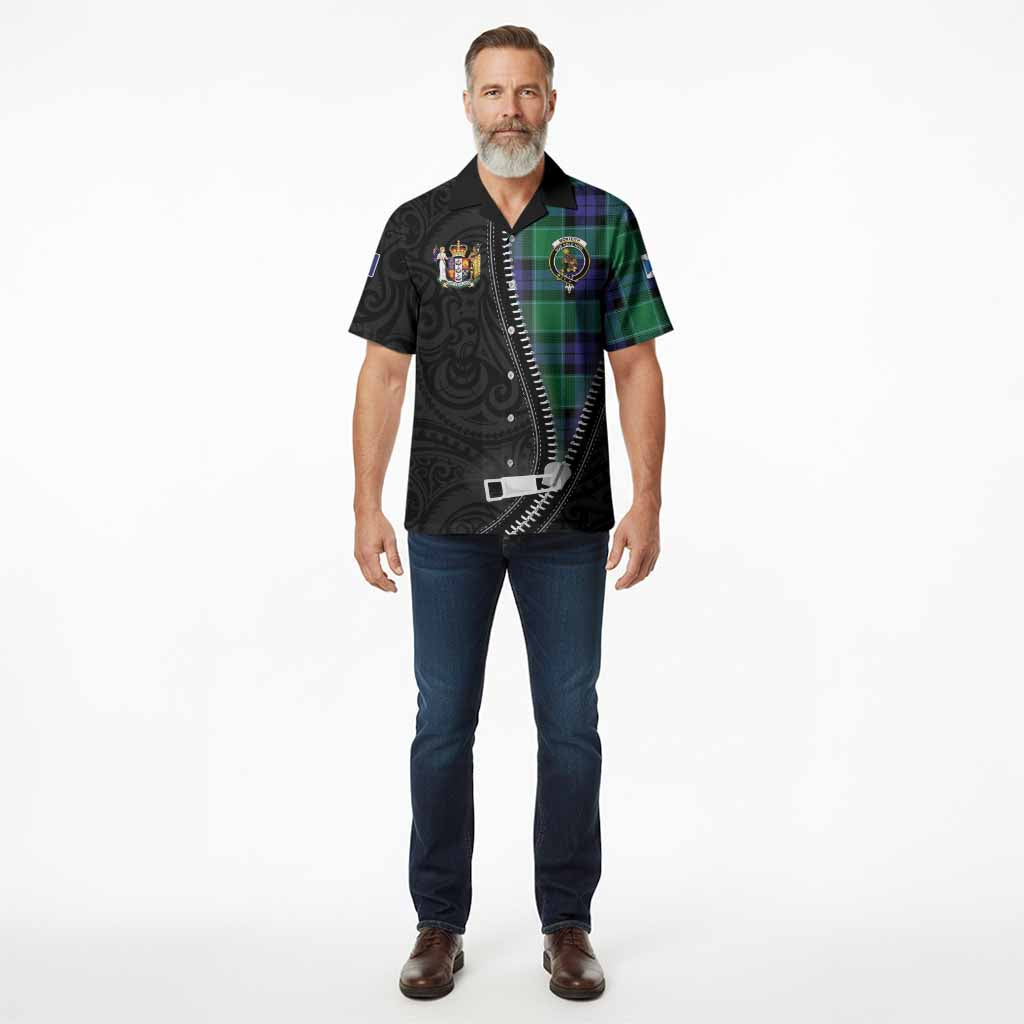 Monteith Tartan Hawaiian Shirt New Zealand Pattern Unique Zipper Stylized