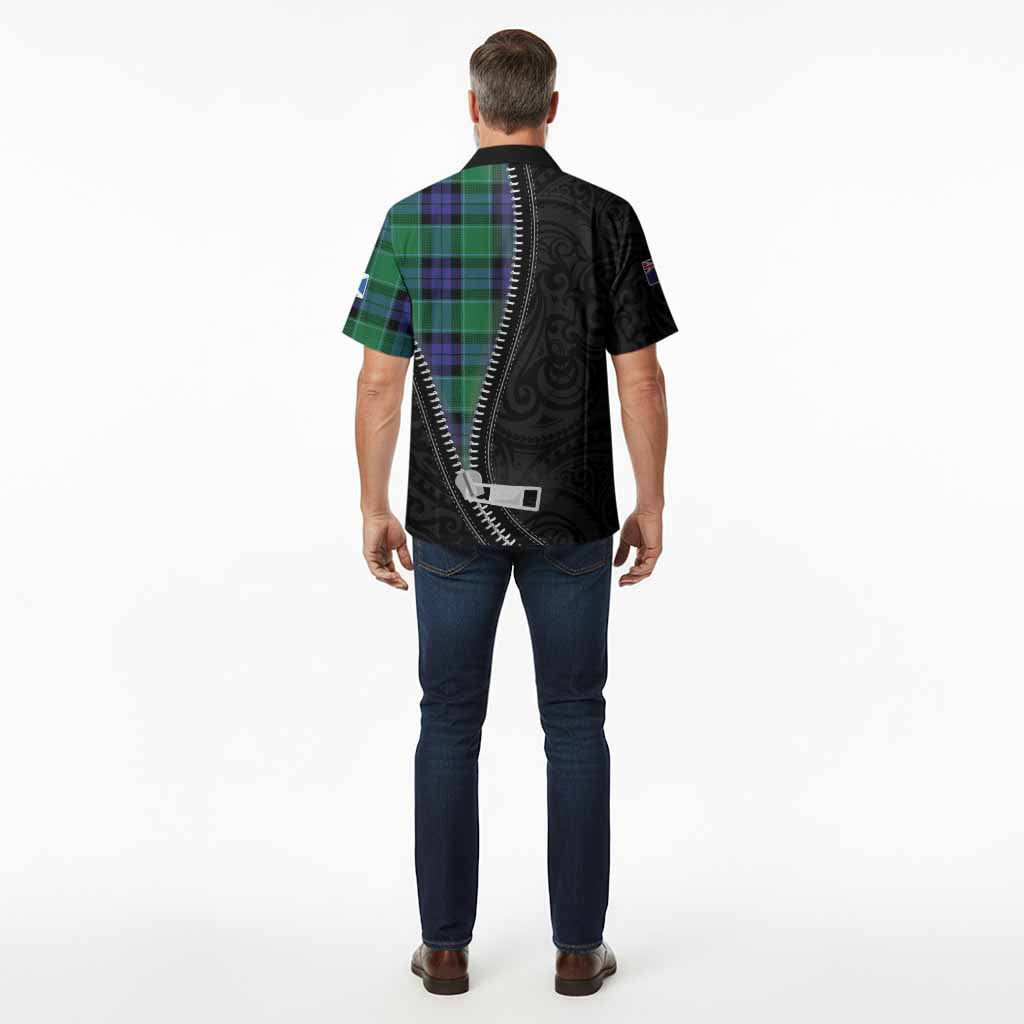 Monteith Tartan Hawaiian Shirt New Zealand Pattern Unique Zipper Stylized