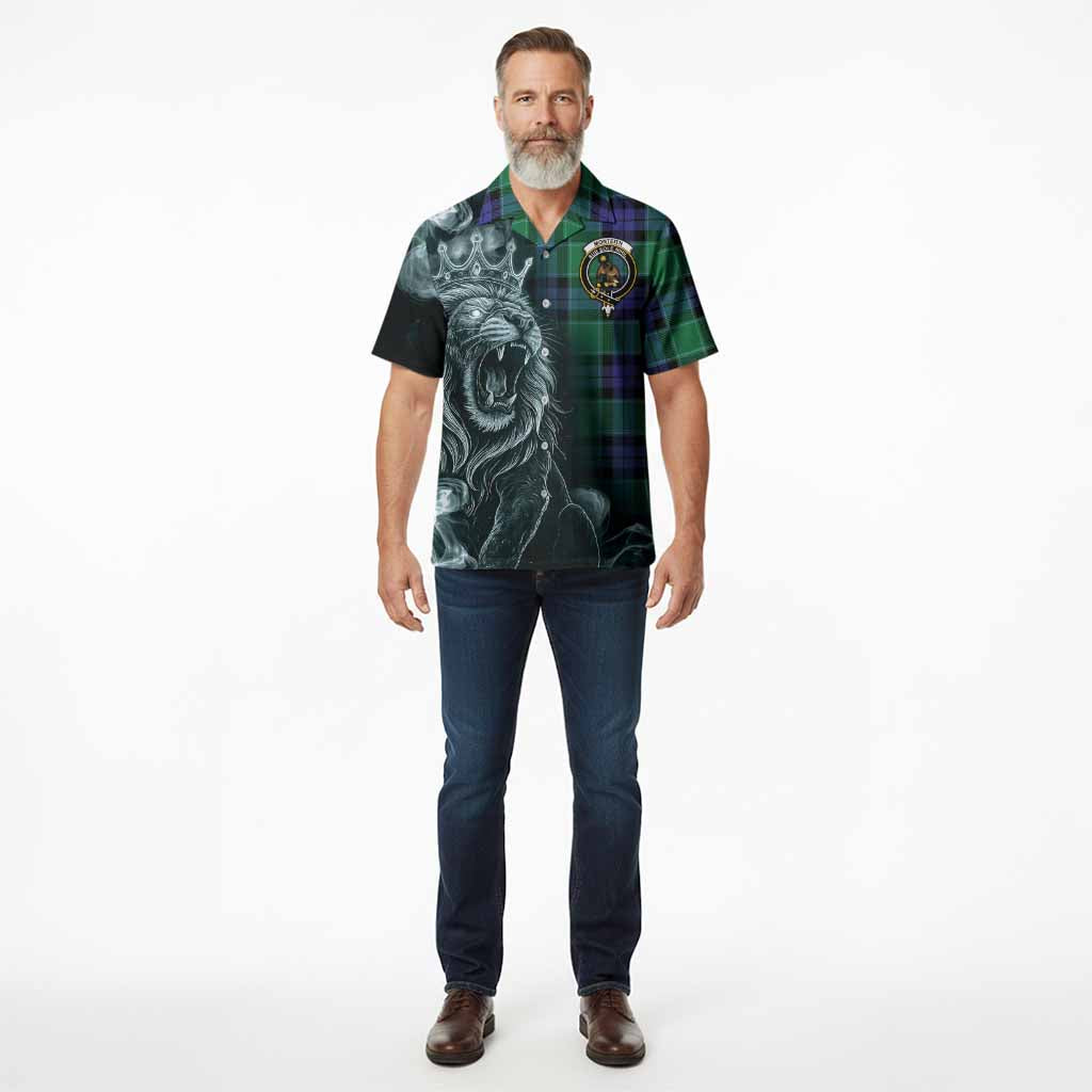 Monteith Tartan Hawaiian Shirt Roaring Lion Heritage