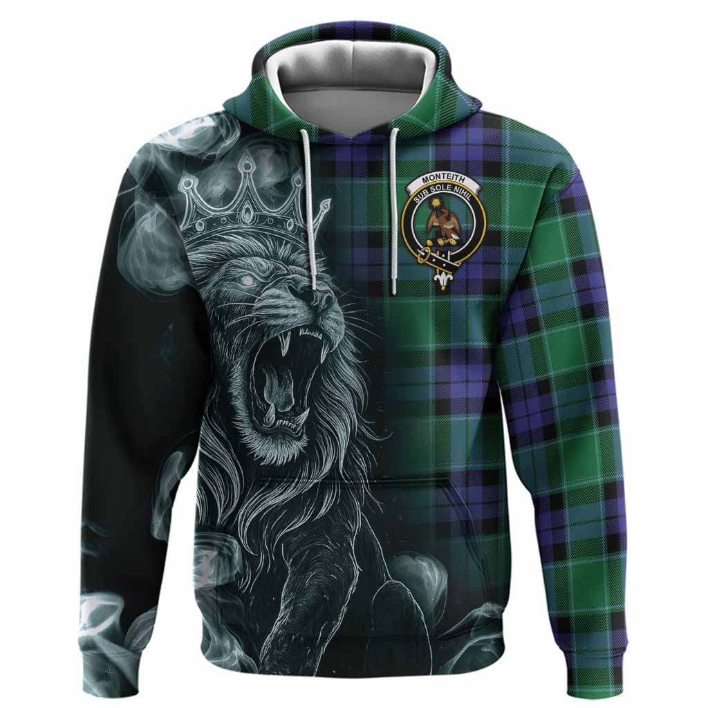 Monteith Tartan Hoodie Roaring Lion Heritage