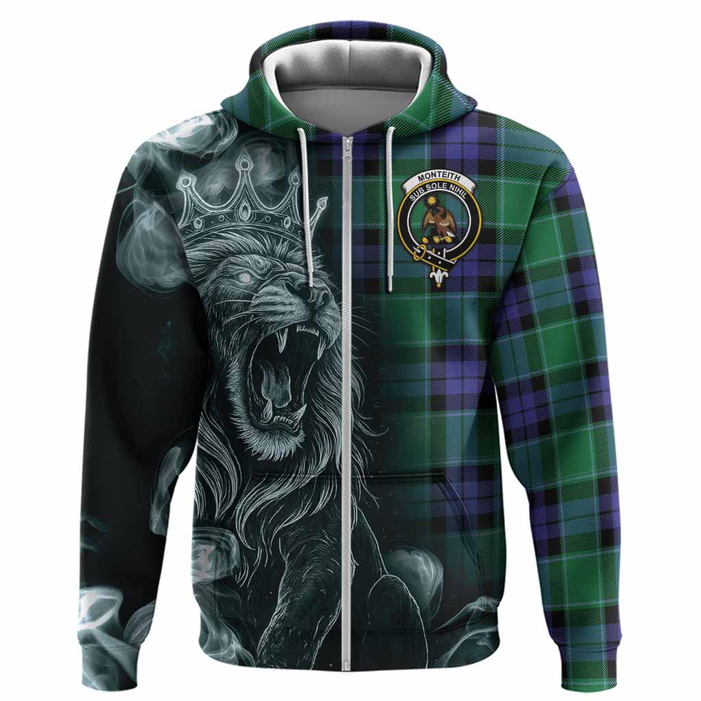 Monteith Tartan Hoodie Roaring Lion Heritage